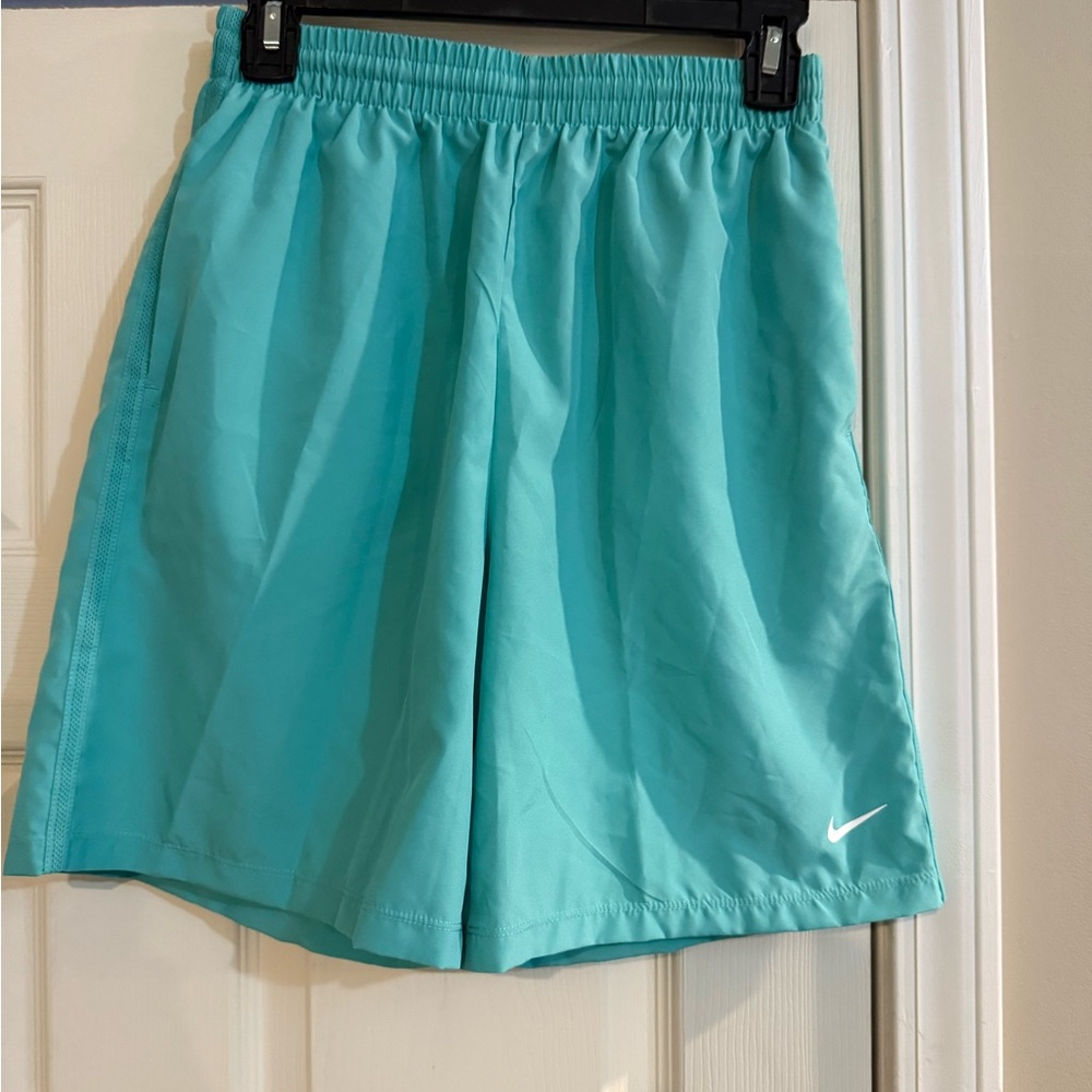 Nike Teal Basketball Shorts Lightweight Elastic Waist